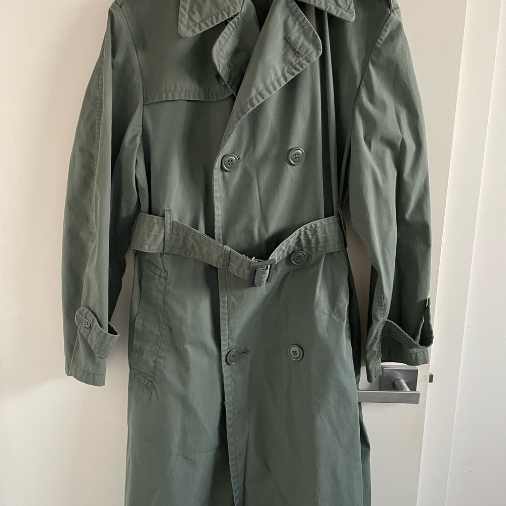 Men's Green Trench Coat